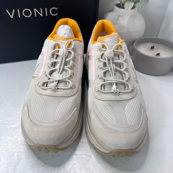 Vionic Walk Max Sierra Athletic Walking Shoe Cream Women's 12 W NWB Arch Support - Picture 5 of 10